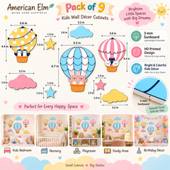 nursery wall art hot air balloon theme