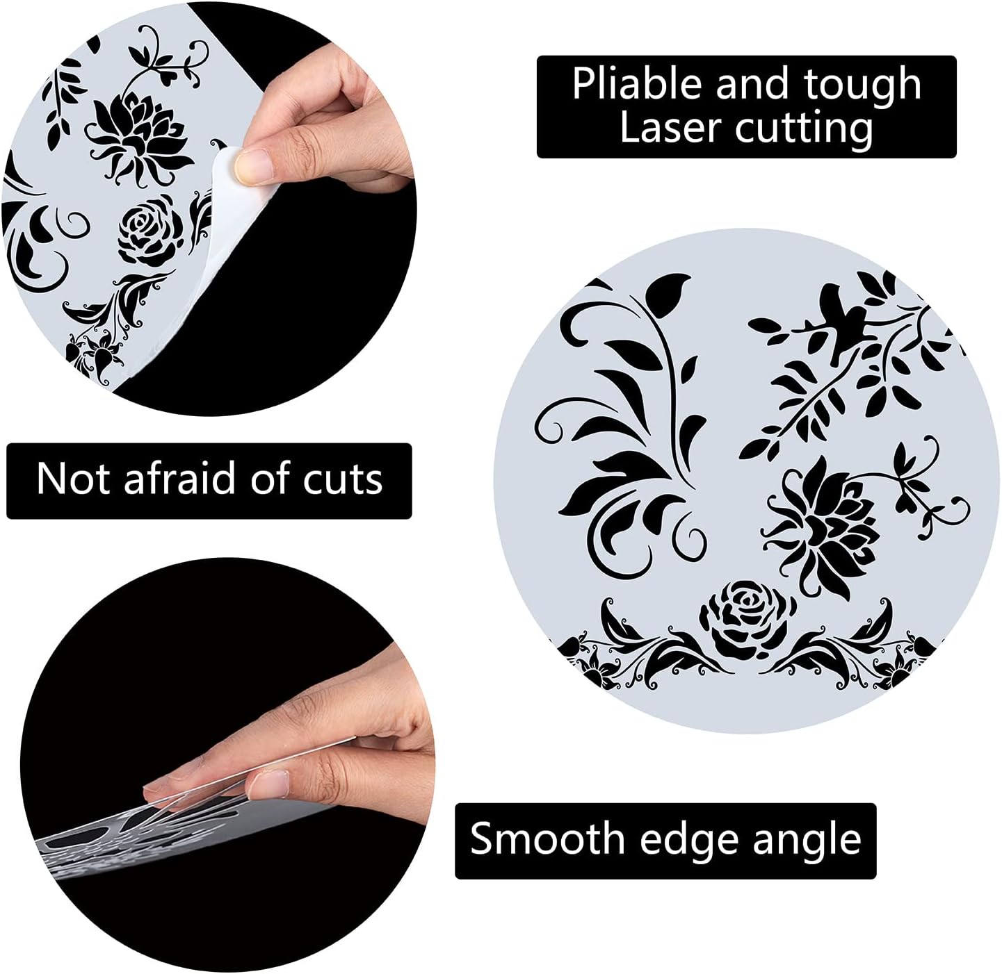 mylar flower painting stencil