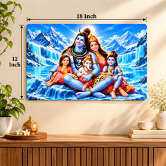 Lord Shiva Parvati Ganesh Kartikeya wall decor