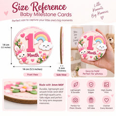 Newborn nursery keepsake milestone card set