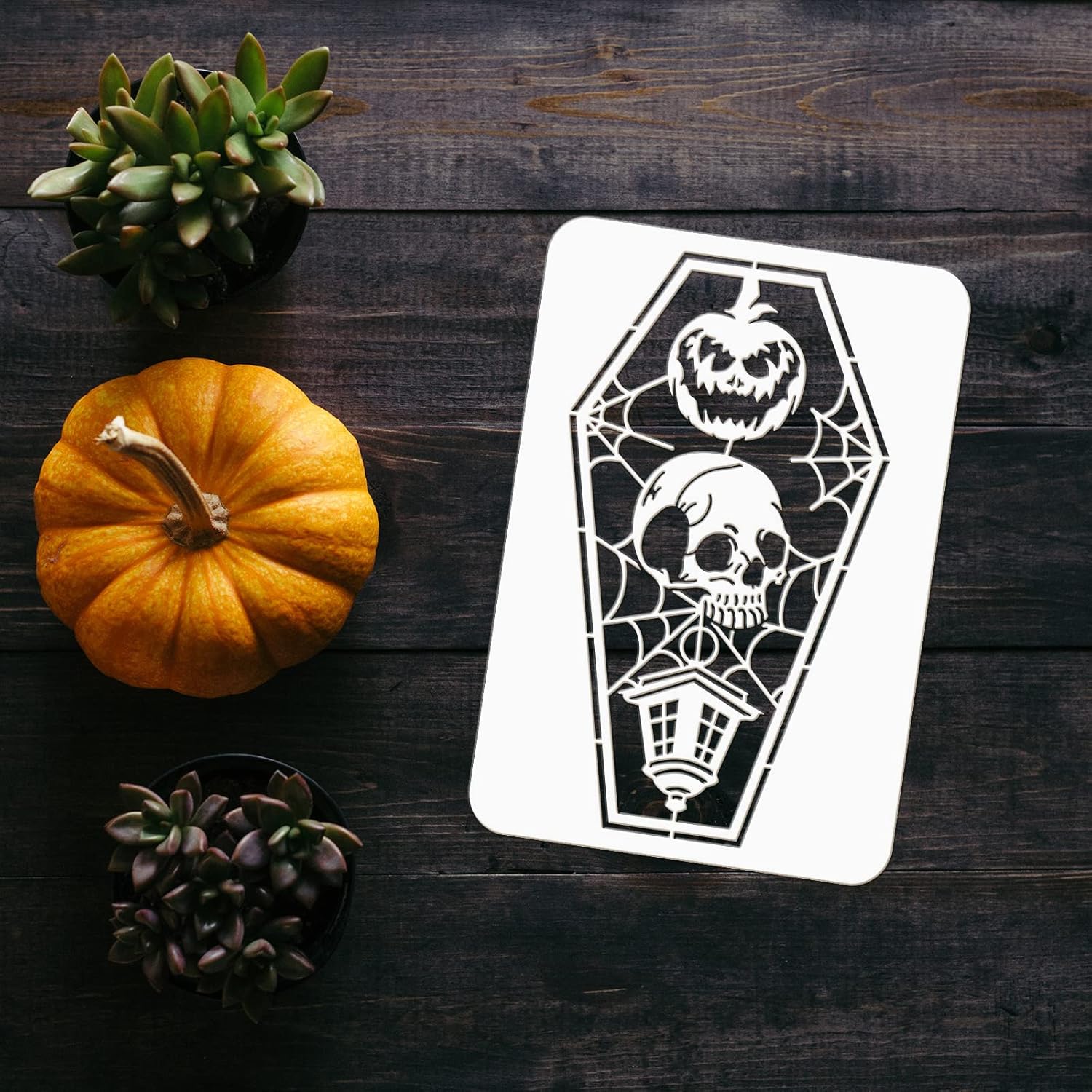 horror coffin stencil for wood painting