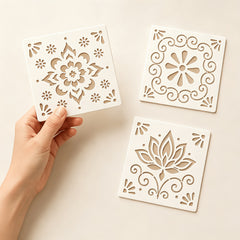 plastic stencil for rangoli border designs