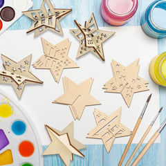 wooden craft star shapes