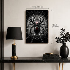 black spider web wall art