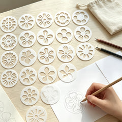 sunflower rose and wreath stencils for festive painting projects
