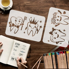 tooth brushing stencil