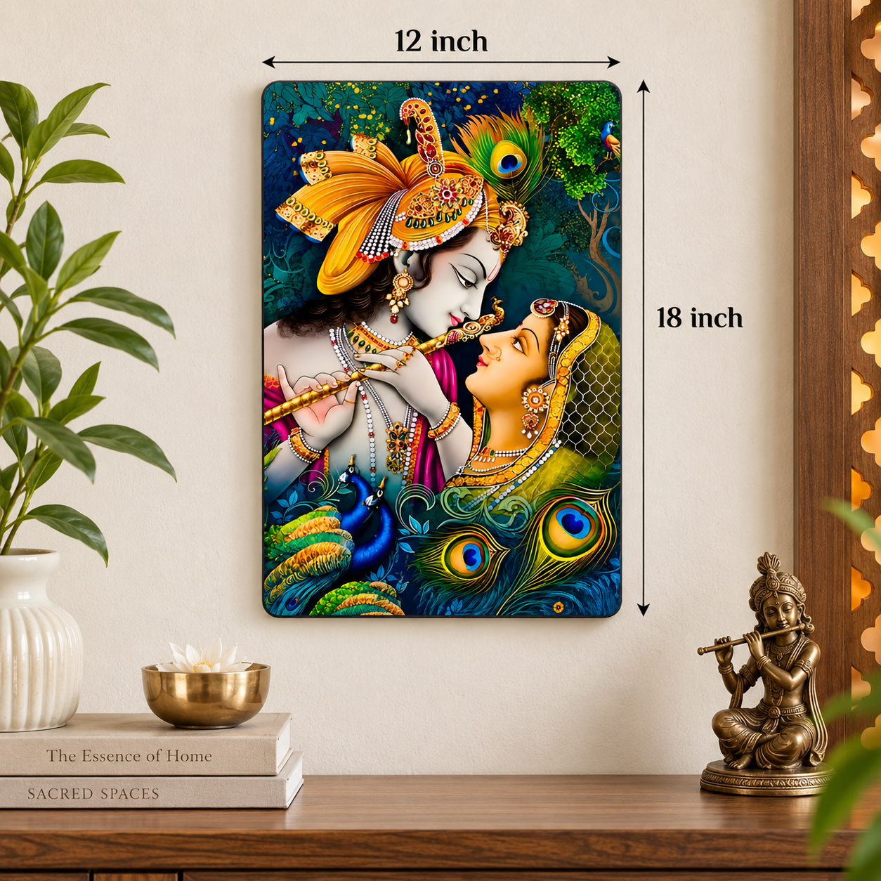 ready to hang Radha Krishna decor