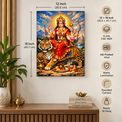 ready to hang Durga tiger decor