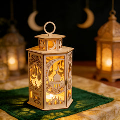 eid mubarak lantern decoration for iftar table