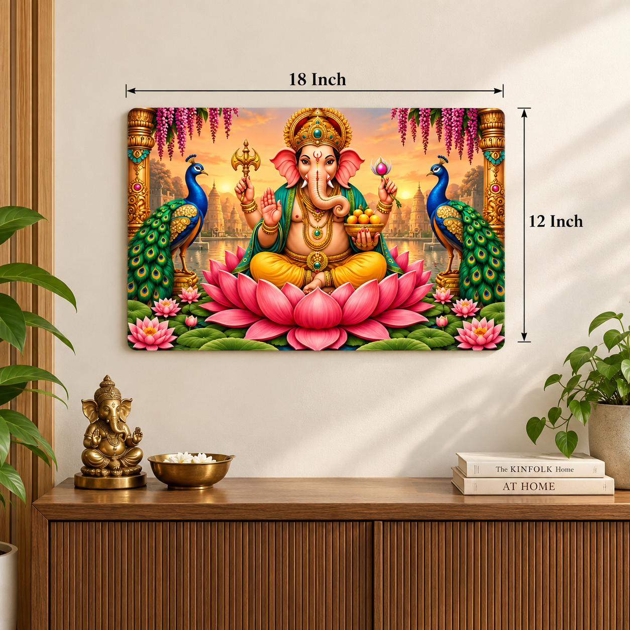 Hindu god wall painting for home temple