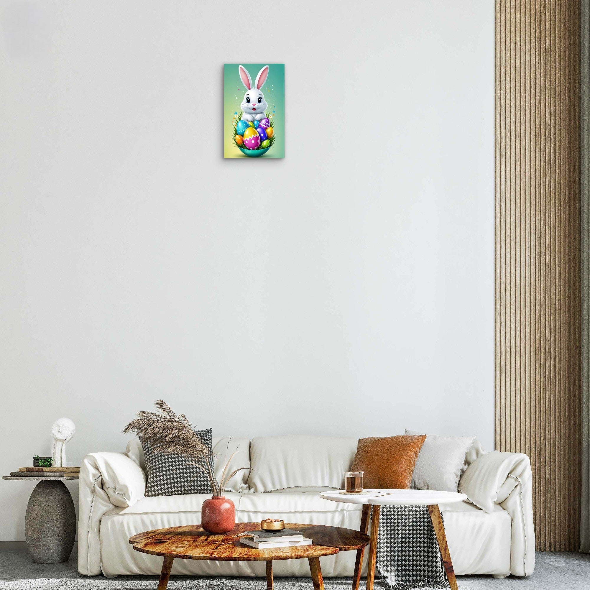 easter bunny aluminum wall print