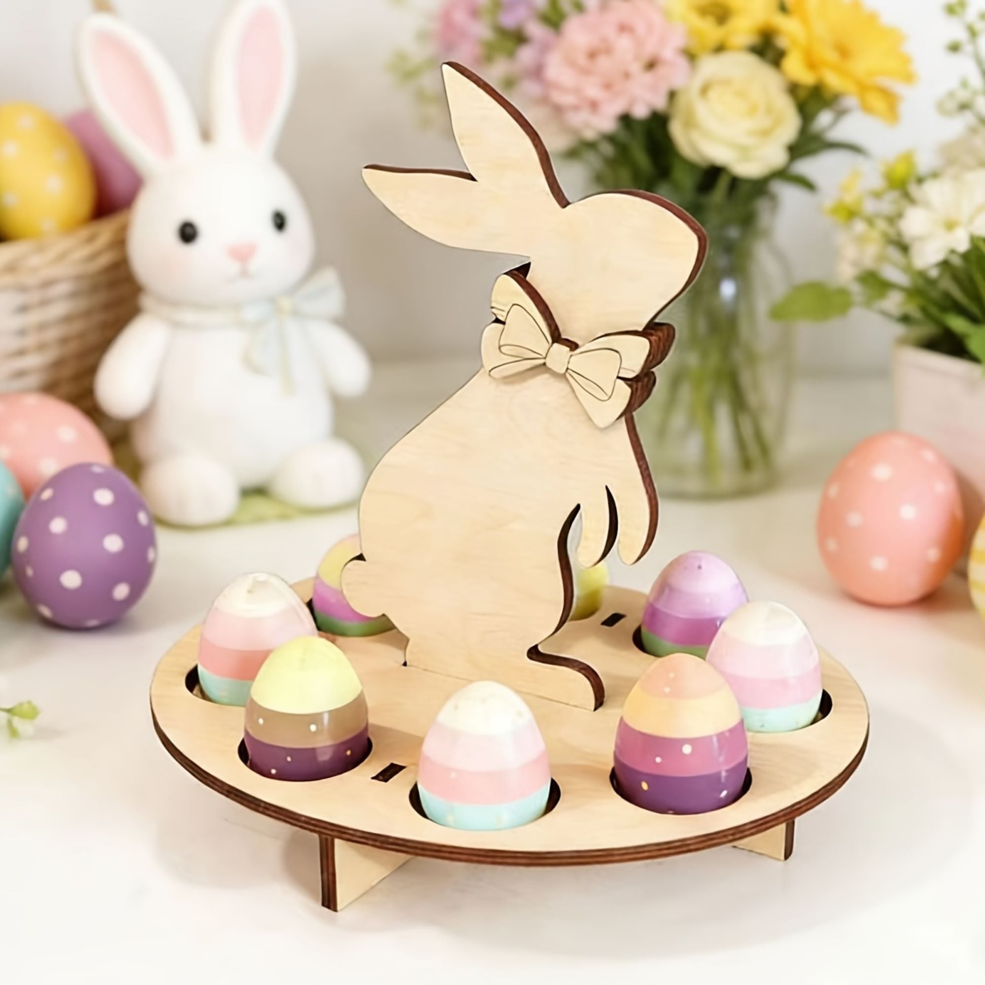 Easter egg display tabletop decor