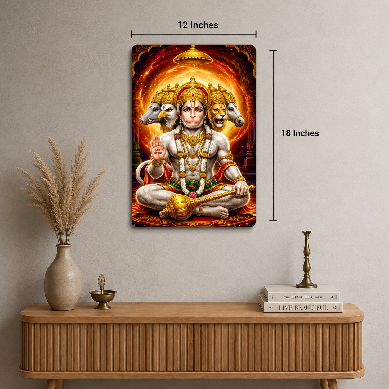 panchmukhi hanuman religious wall decoration