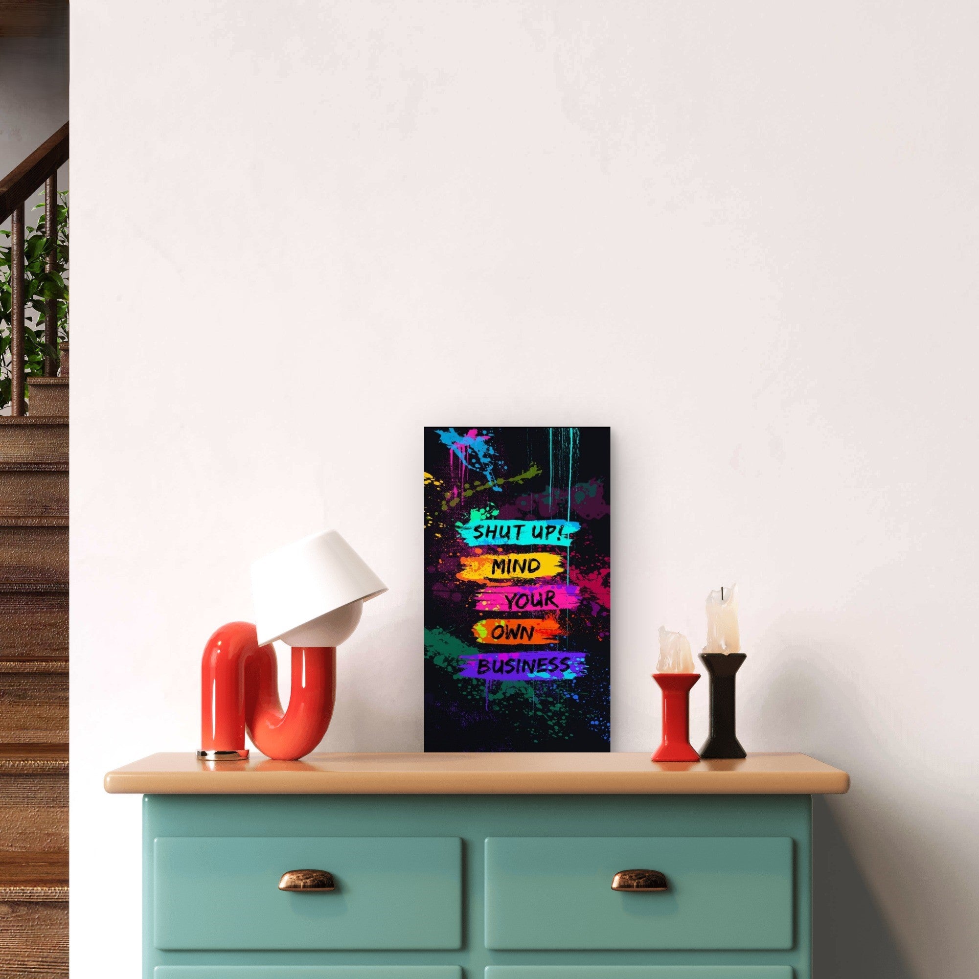 bold attitude quote wall decor graffiti style poster