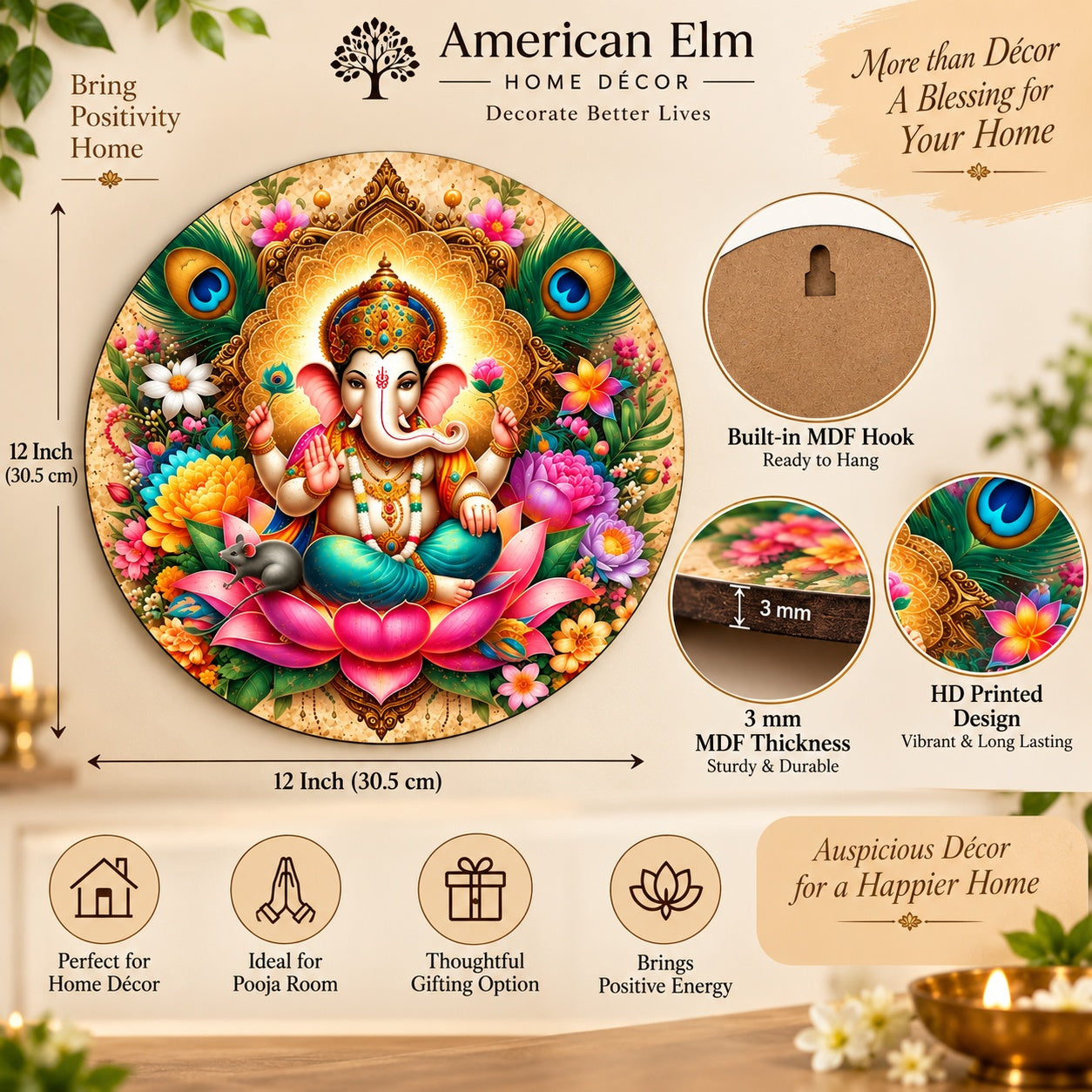 ganesh wall hanging for pooja room