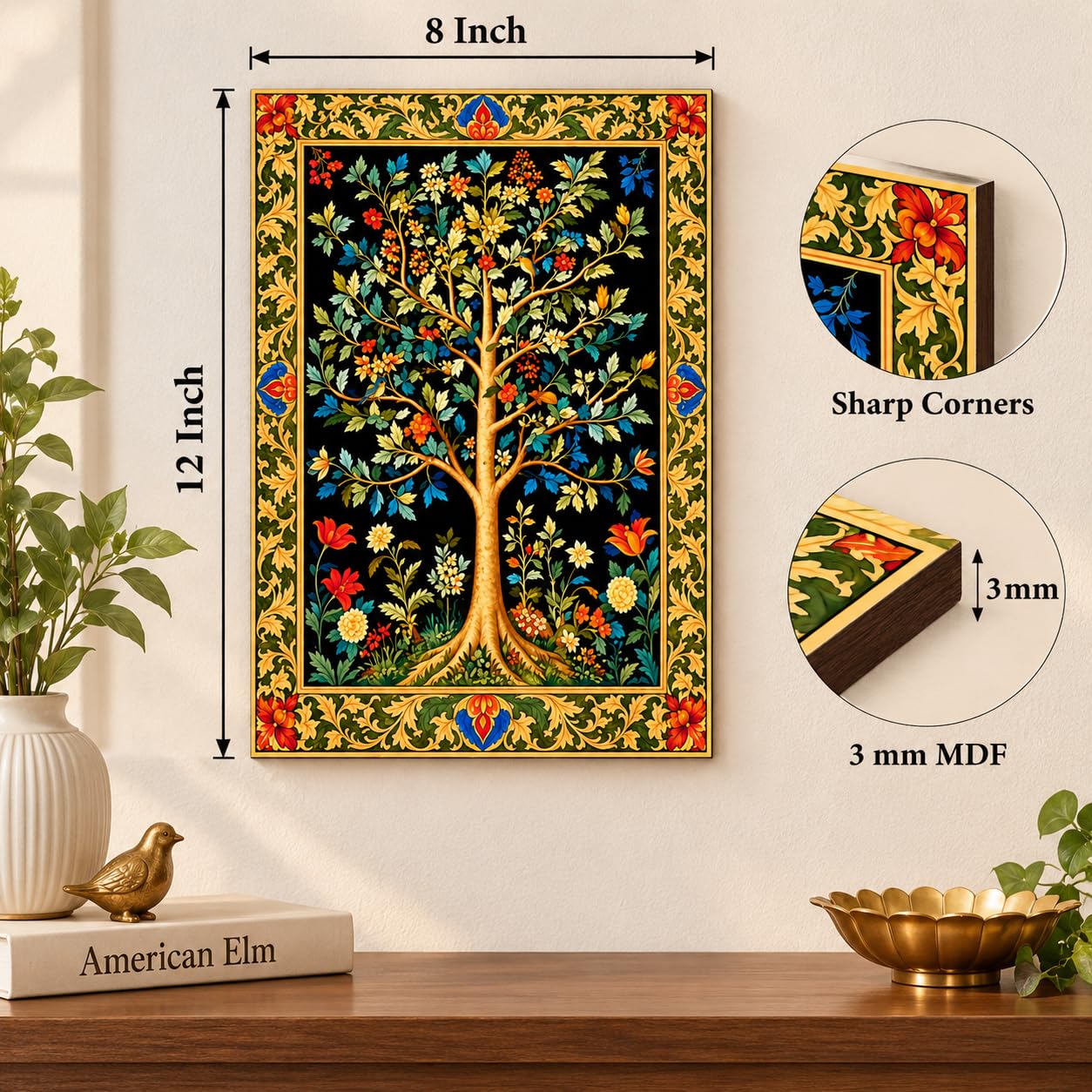 floral Tree of Life wall decoration