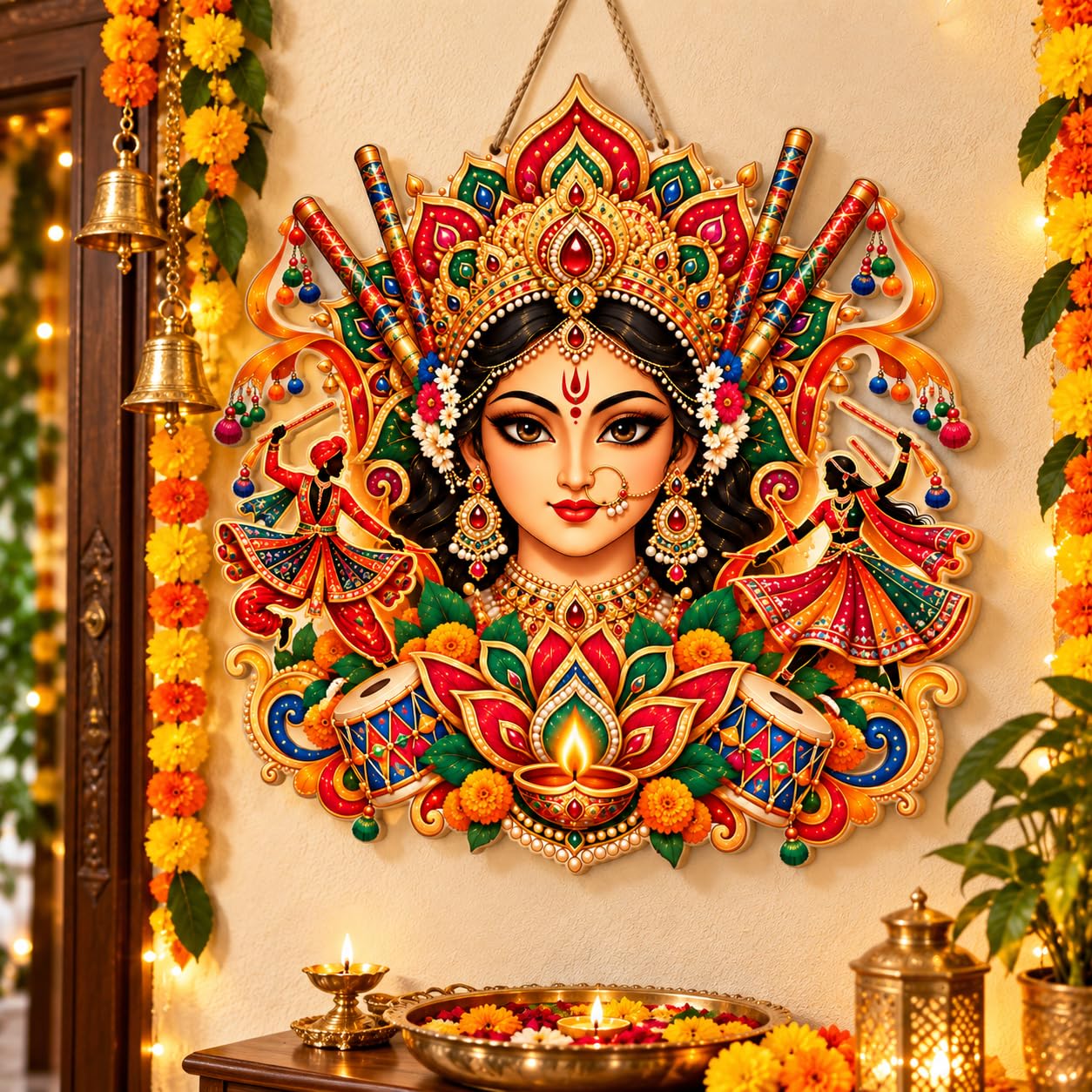 Durga Maa sunboard cutout wall decor