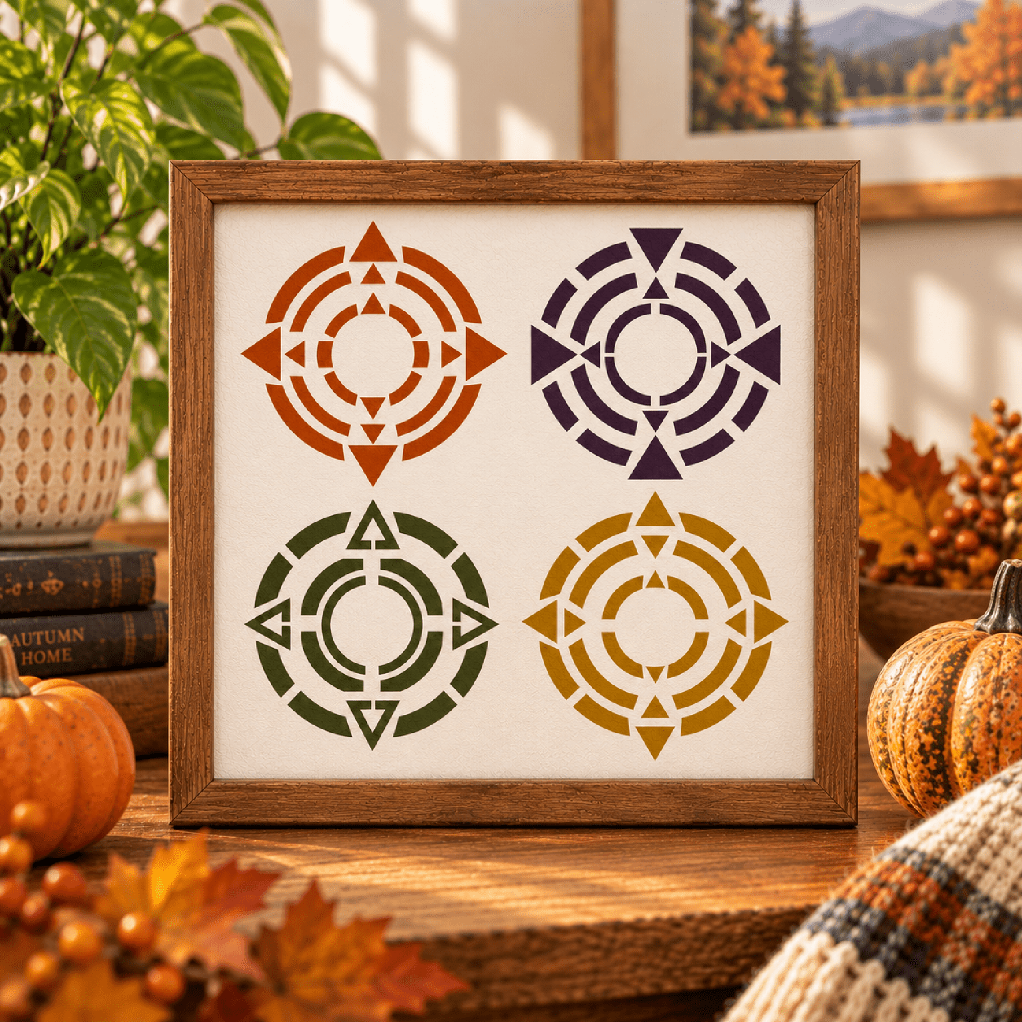 reusable geometric rangoli stencil for indian festival art