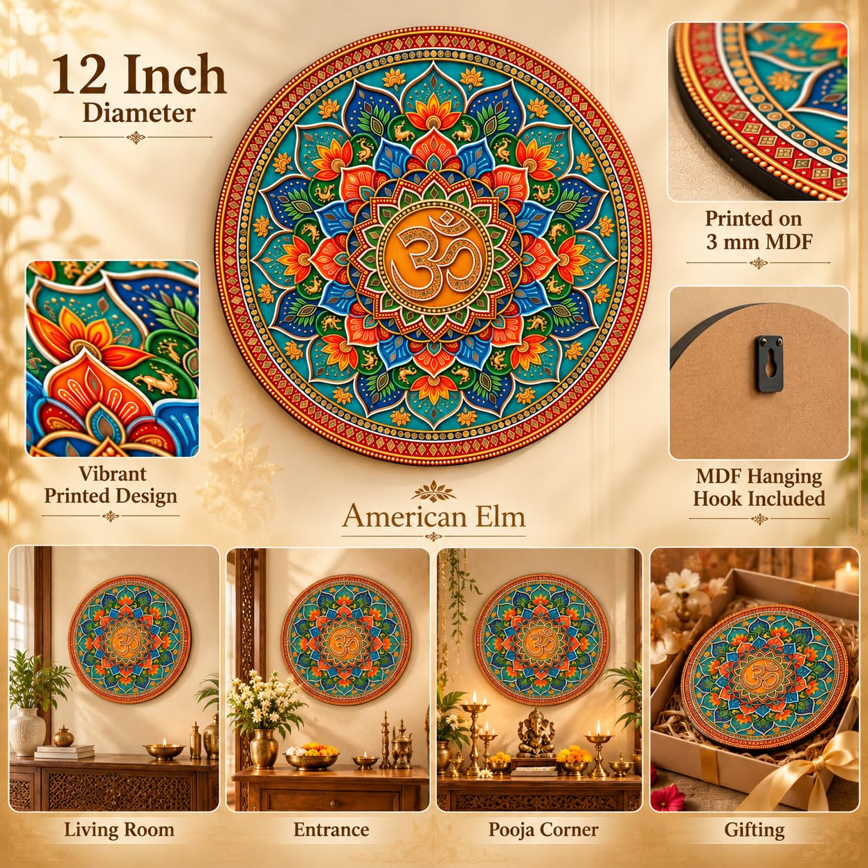 boho mandala wall art for home