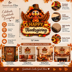 printed MDF turkey wall art Thanksgiving