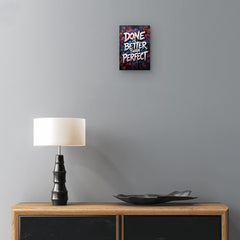 motivational action quote wall art for home workspace
