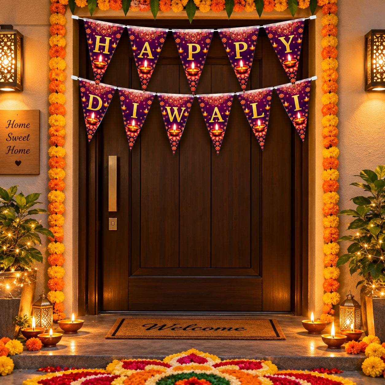 bunting banner for main door Diwali