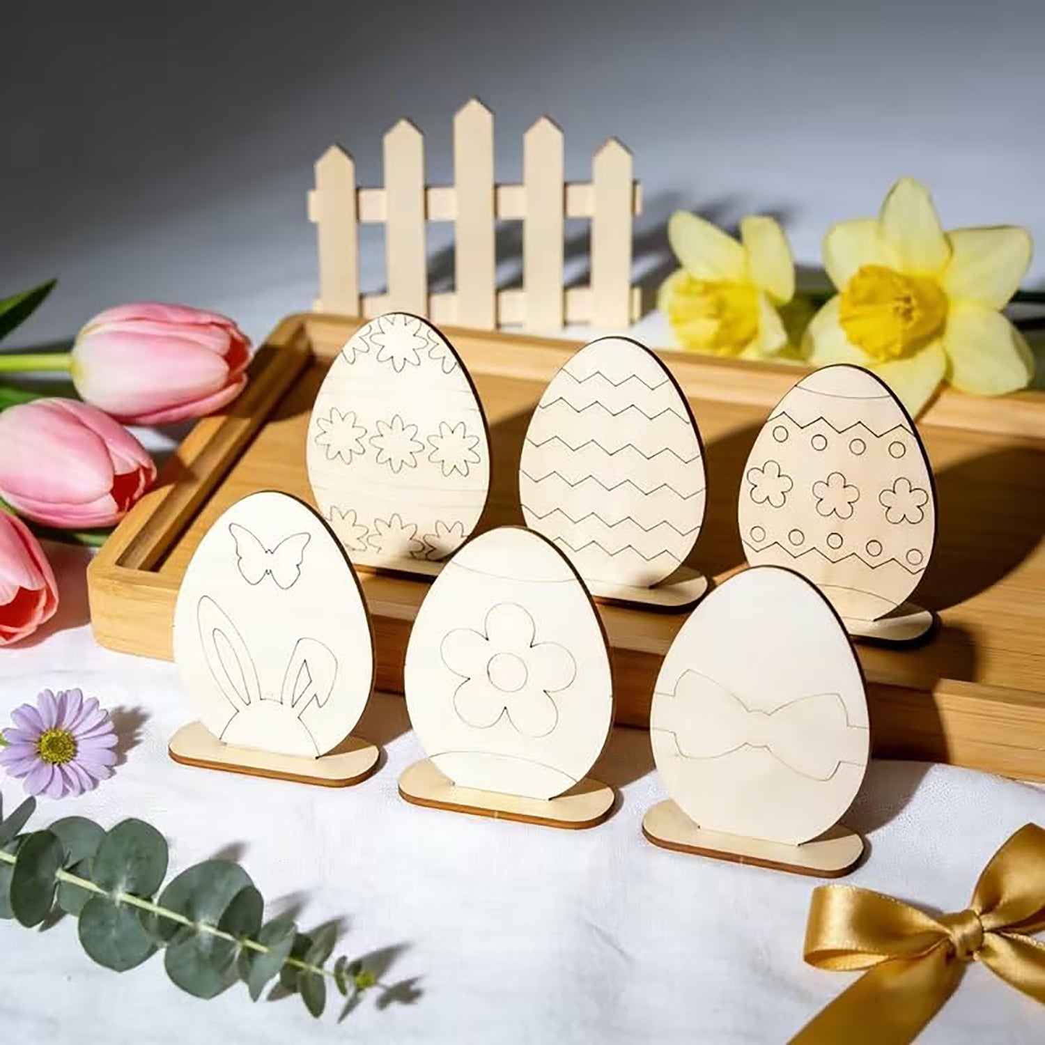 wooden egg craft blanks