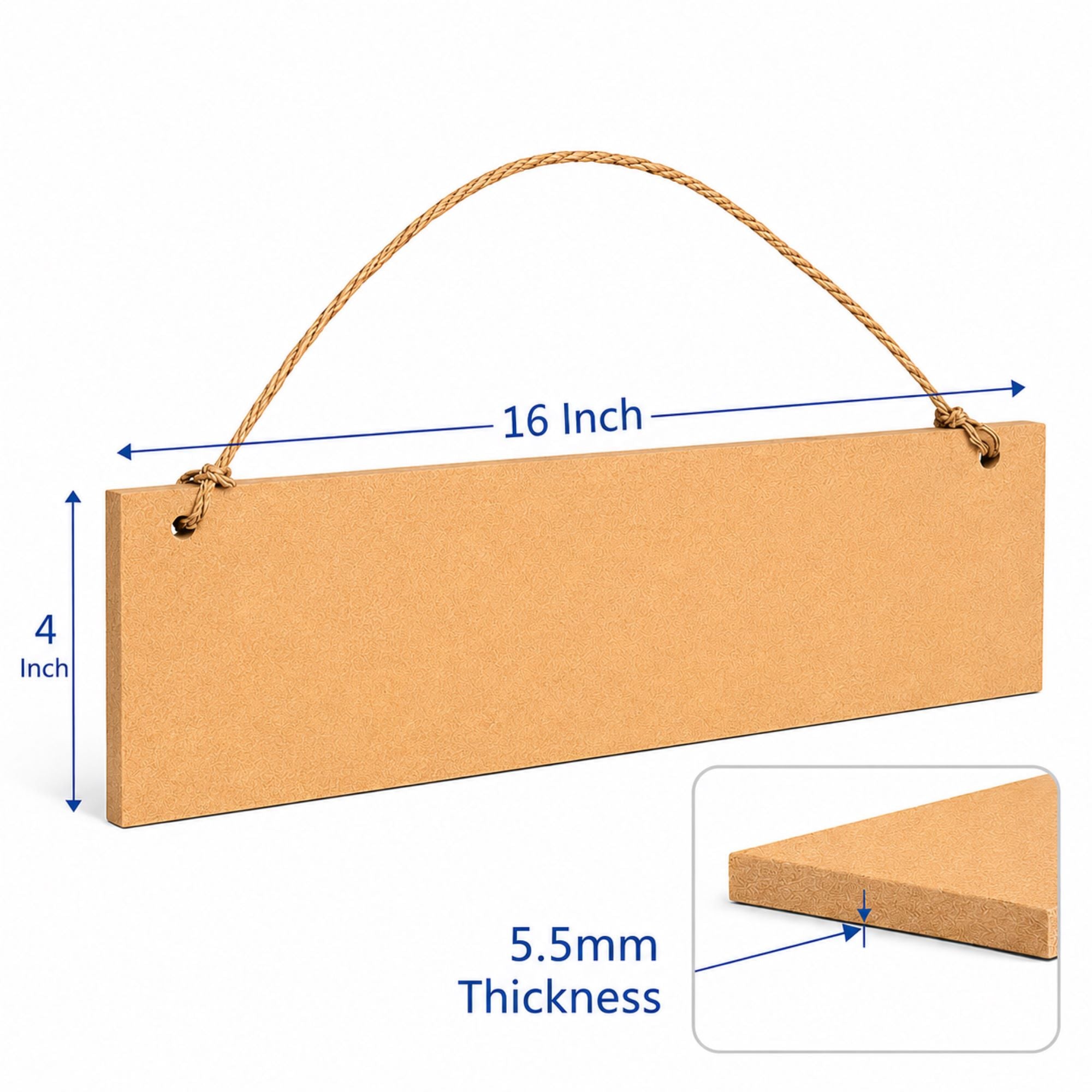 pack of 4 mdf hanging boards for diy art
