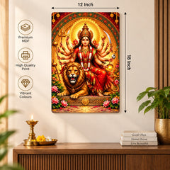 printed Maa Durga painting wall art