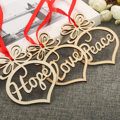 xmas wooden tree decorations set