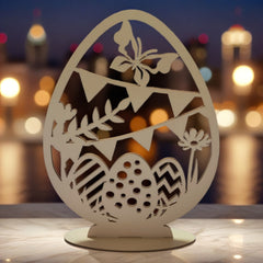easter table decor set with bunny and egg design
