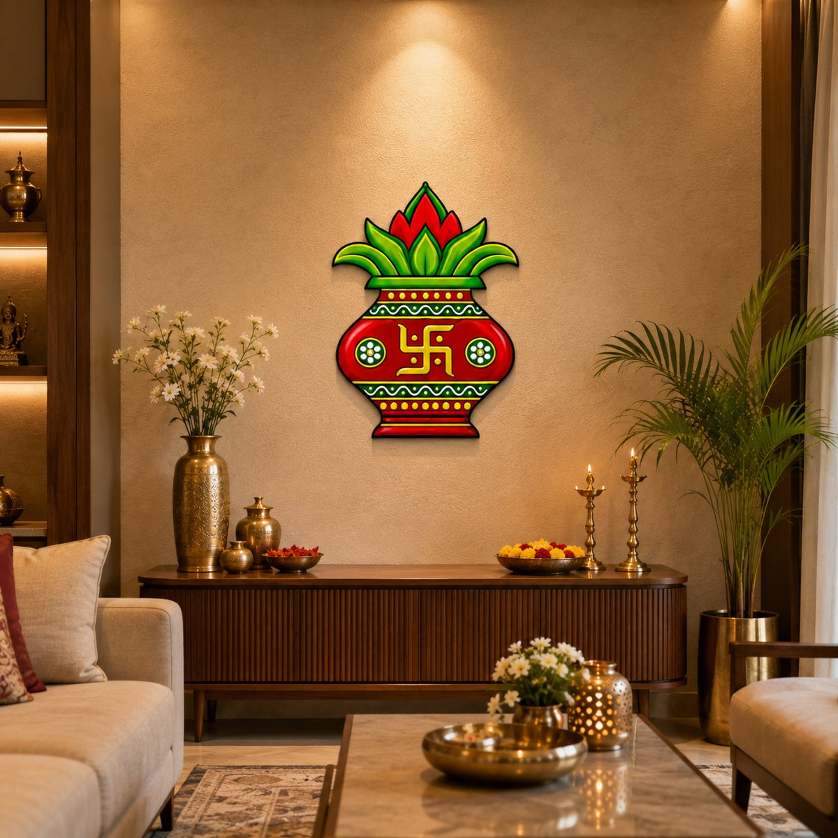 festive Kalash wall decor for home
