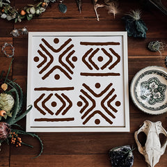 tribal pattern stencil for wall painting