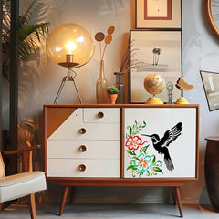 American Elm 4 Pcs Bird and Branch Stencils Reusable Nature Template