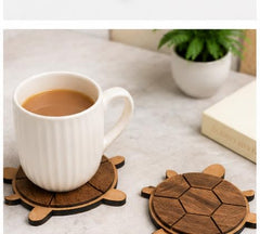 wooden turtle coaster for lippan art projects