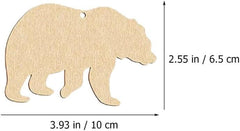 Whittlewud Pack of 30 Wooden Animal Forest Cutouts Wood Cutouts to Paint Animal Shapes Wooden Crafts