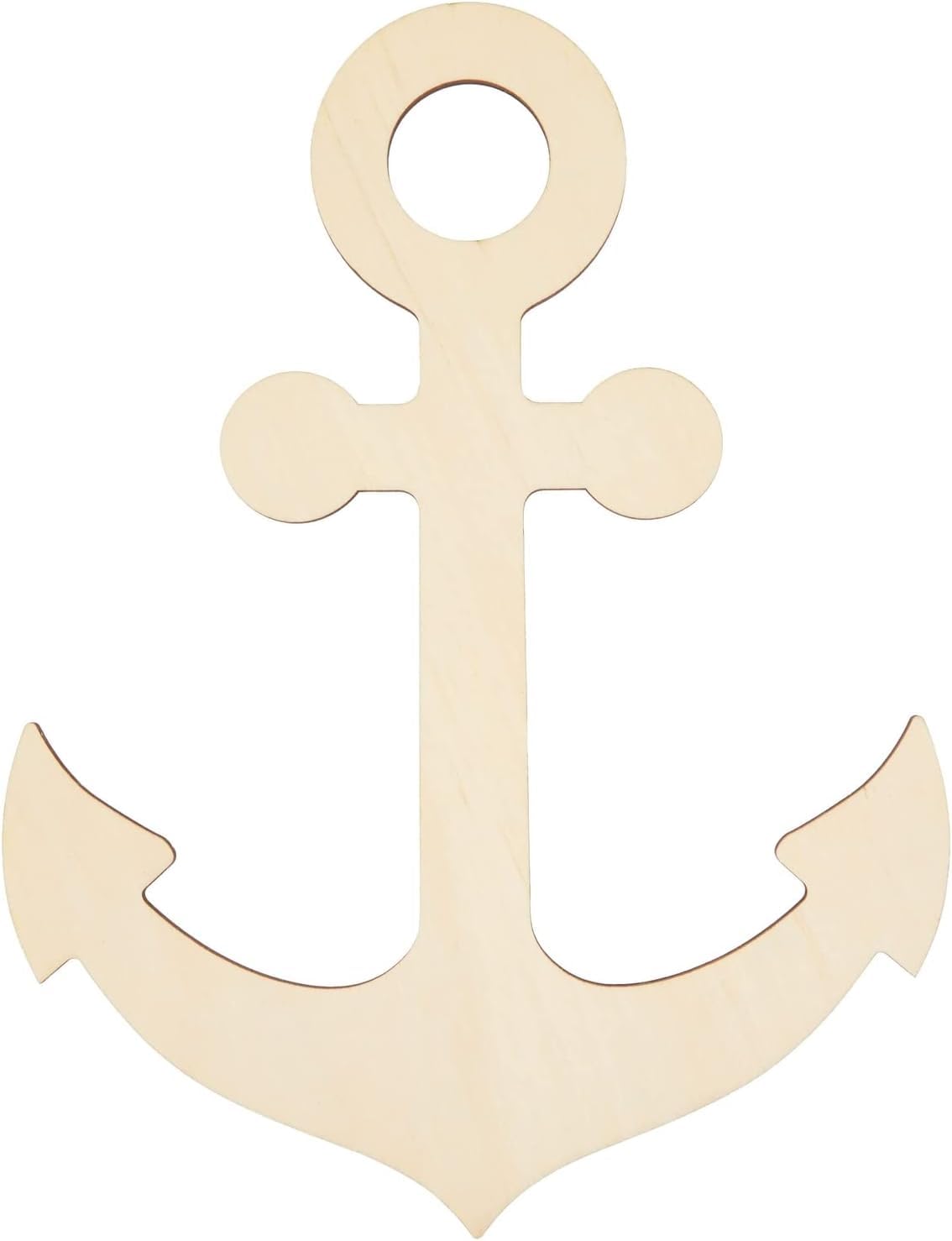 Beige anchor-shaped object on a white background