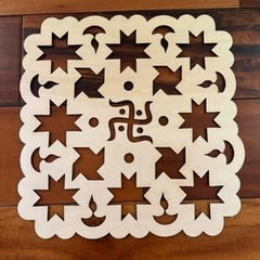 Cliths Diwali Swastik for Prosperity Stencils Rangoli Templates Festival Decor Puja Room Design DIY Wall Art Craft Kit