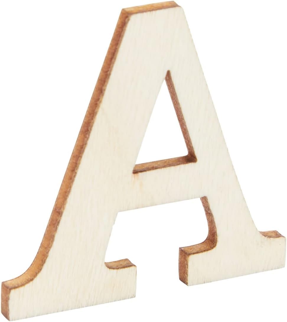 Wooden letter 'A' with a white background