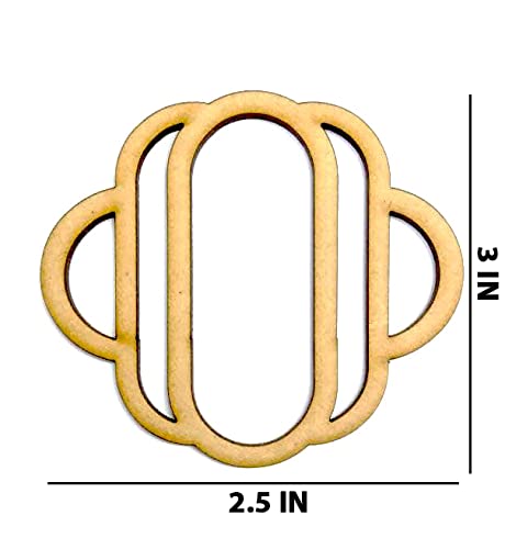 Gold metal ring with dimensions on a white background