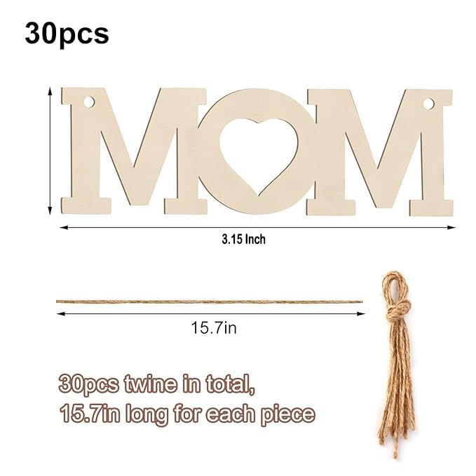 paintable blank natural mom cutouts