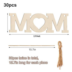 paintable blank natural mom cutouts