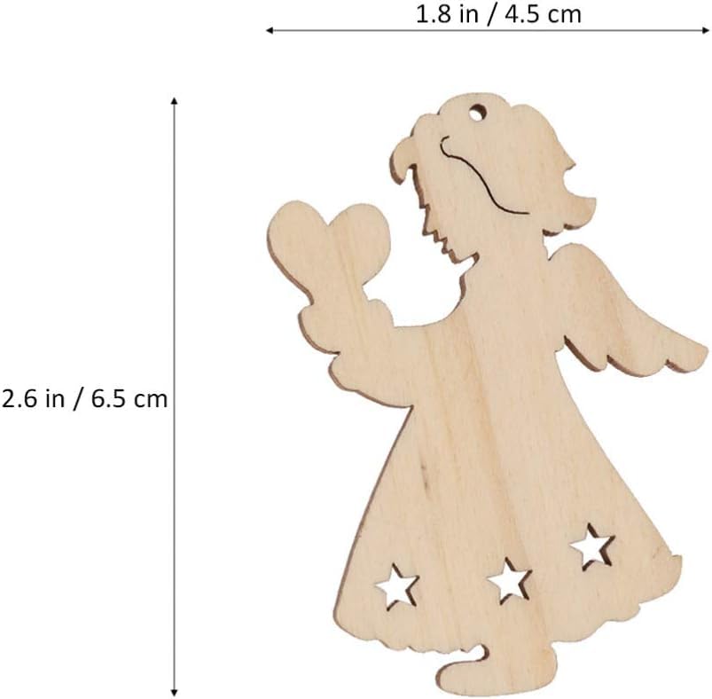 angel heart wooden hanging decorations