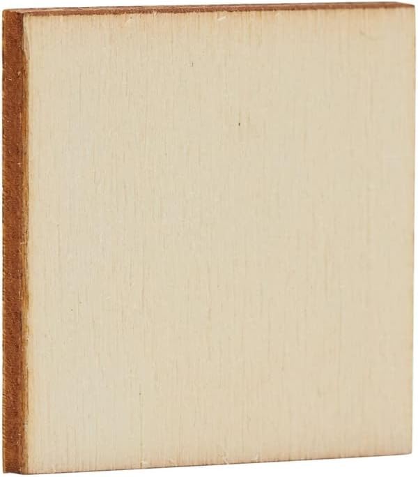 Rectangular wooden block with a natural wood finish