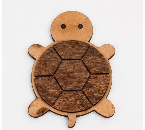turtle shaped wooden coaster for diy painting