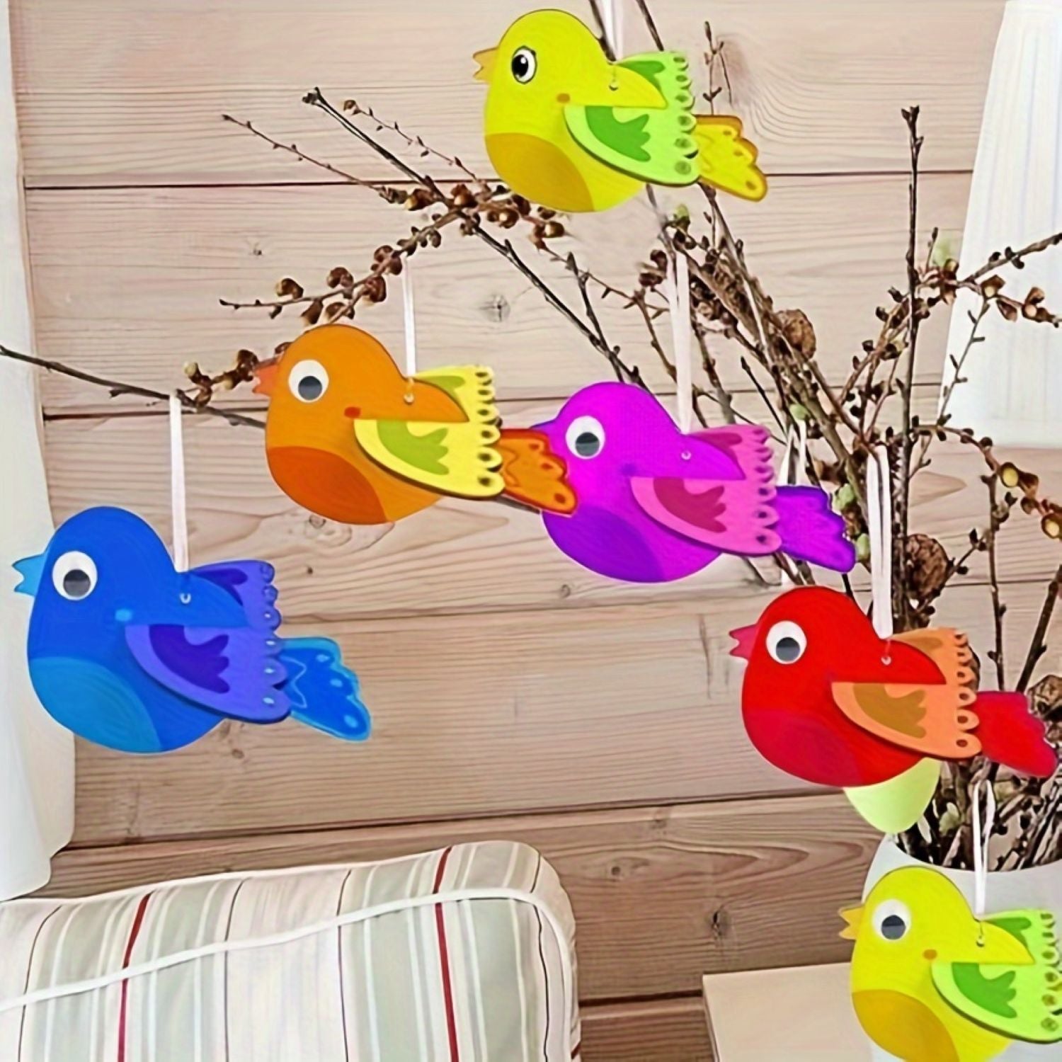 handmade wooden bird decor