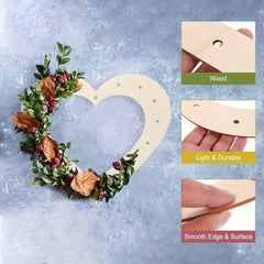 heart shaped wooden base for wedding and home decoration