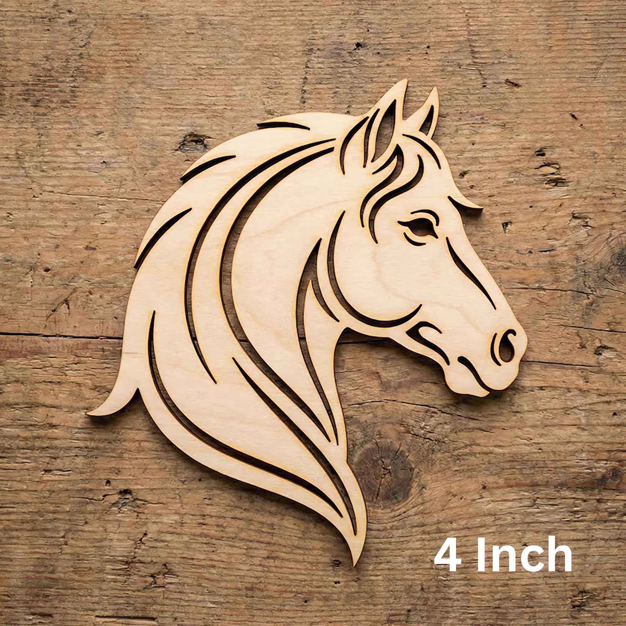 horse shape mdf craft base for decoration
