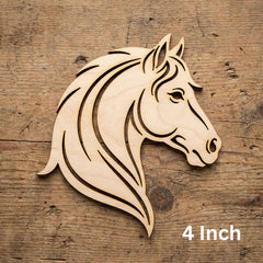 horse shape mdf craft base for decoration
