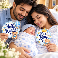 Newborn monthly photo prop cards for baby photography